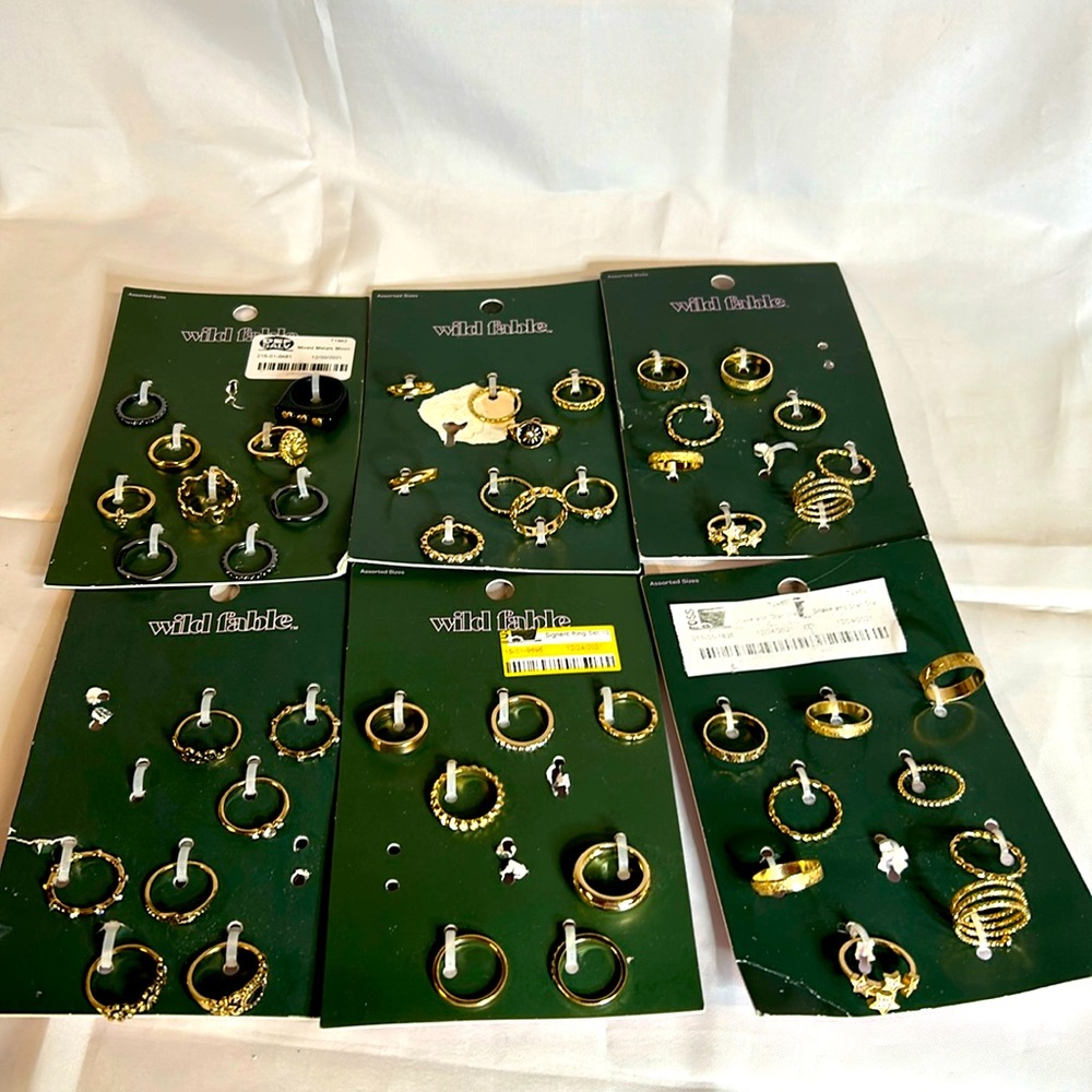 49 Rings- Wild Fable. Gold Tone & Silver Tone. Assorted Style/ Size. NWT